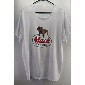 Mack Trucks Bulldog Classic Logo XL White Mens T-Shirt
